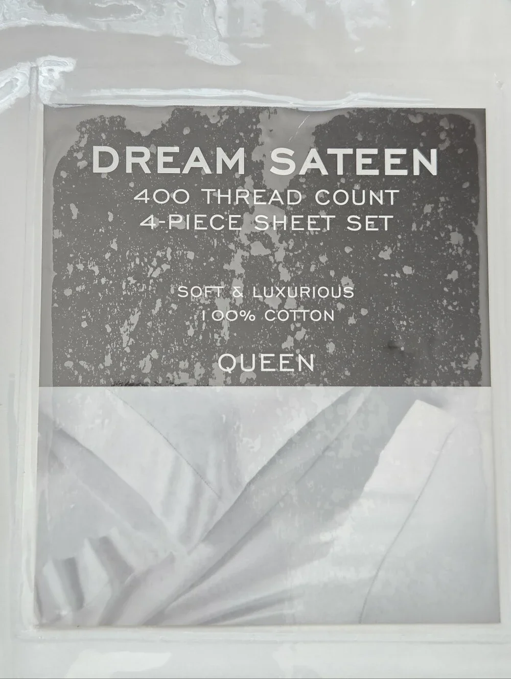 Wamsutta Dream Zone Sateen WHITE 400 TC 4 Piece Queen Cotton Sheet Set